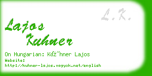 lajos kuhner business card